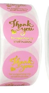 200. pieces 1"  Thank You for Supporting My Small